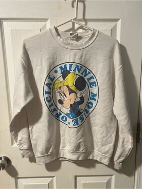 White Minnie Mouse Crewneck